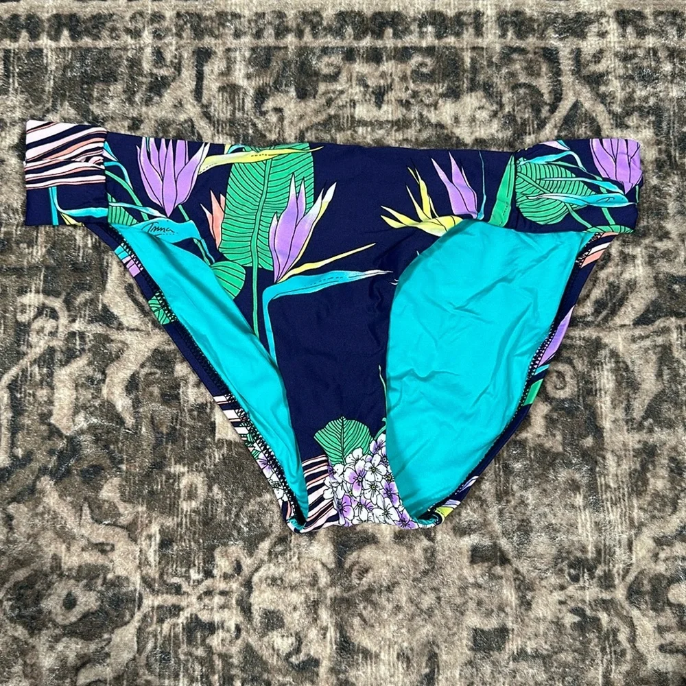 Women’s Used Bathing Suit Bikini Bottoms Trina‎ Turk Tropical Birds of Paradise